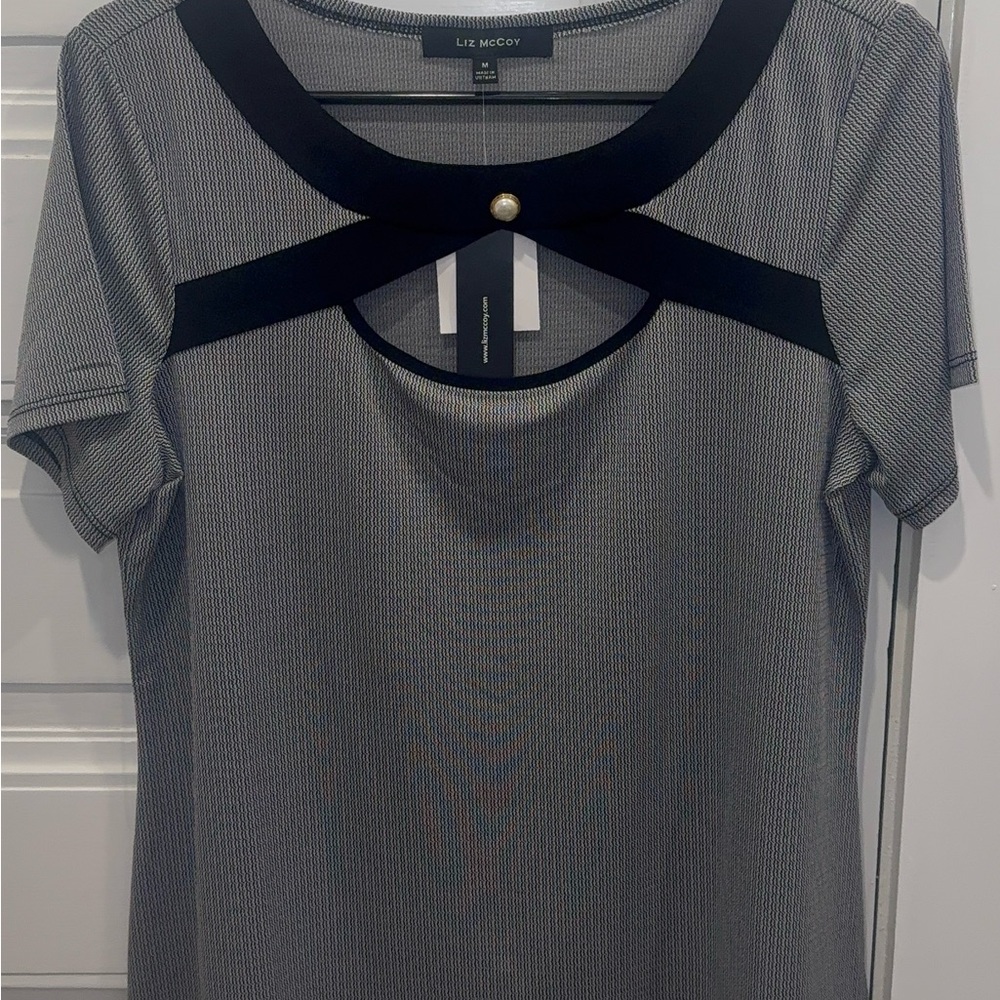 Liz McCoy Women’s Short Sleeve Blouse, Medium